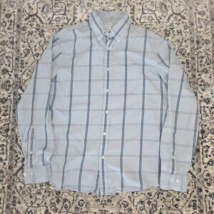 Brooks Brothers Regent Fit Button Down Shirt Blue Stripe Mens M Business Casual